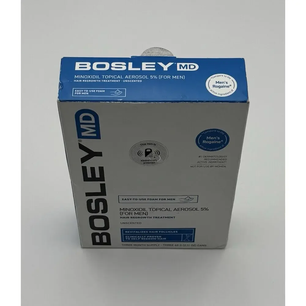 Bosley MD Men's Regrowth Spray Treatment - 3 month supply 5% Minoxidil 2 Fl oz.